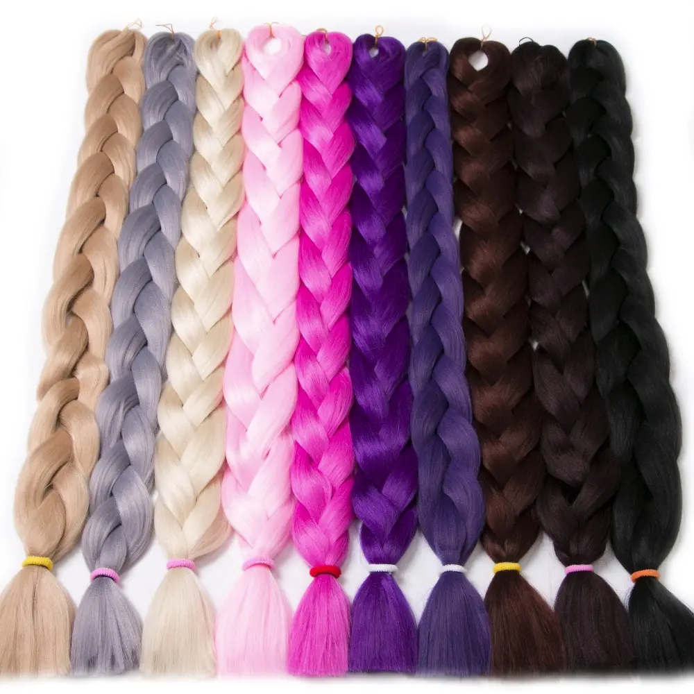 Grosir rambut sintetis Yaki Jumbo kepang rambut penjualan laris ekstensi rambut kepang Jumbo Ombre 41 "untuk wanita
