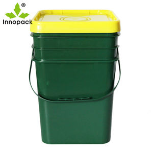 Cubo de plástico cuadrado blanco con asa 8L 10L 12L 15L 20L Capacidades Material PP - Product Image 6