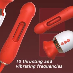 Cucking clitoridien avec vibrateur de langue G-spot gode Rose mamelon masseur lécher battement vibrateur de Roses pour les femmes Sex Toy - Product Image 5