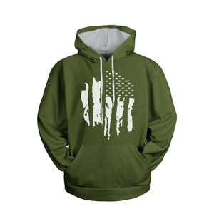 Heavy Duty Men's USA Hoodie Patriotic Print Jersey de bolsillo cosido con doble aguja - Product Image 6