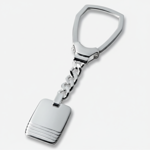 Portachiavi Tulipano in Argento 925, Catena Portachiavi in Metallo dal Design Elegante - Product Image 1