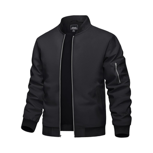 For <strong>TACVASEN</strong> Men's Reversible Lightweight Bomber <strong>Jacket</strong> Front Logo Zip-Up Stand Collar Windbreaker Pocket for Spring Fall Winter - Product Image 1