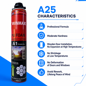 A25 500ml Mastic polyuréthane monocomposant certifié ISO pour le scellement des joints de cadres de fenêtres, de cadres de portes et des tuyaux - Product Image 2