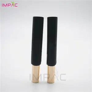 Plastic Empty Lip Balm Squeeze Cosmetic Tube With Silicone Applicator Customization