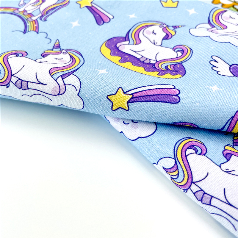 95 хлопок, 5 спандекс, ткань с цифровой печатью для детской одежды