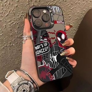 Nuova Moda <span class=keywords><strong>Cover</strong></span> per <span class=keywords><strong>iPhone</strong></span> con Etichetta <span class=keywords><strong>Rossa</strong></span> Spider-Man, Tecnologia IMD, Colore Argento, per <span class=keywords><strong>iPhone</strong></span> <span class=keywords><strong>11</strong></span> 12 13 14 15 16 Promax, Accessori per Telefono - Product Image 2