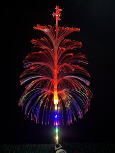 โคมไฟ LED พลังงานแสงอาทิตย์กลางแจ้งทันสมัย กันน้ำ สำหรับสวน แสงสีขาวอบอุ่น ตัวโคมทำจาก PMMA/PP มาตรฐาน IP65 ควบคุมแบบไร้สาย - Product Image 4