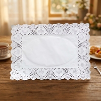 Napperons en papier pour desserts, napperons en dentelle jetables pour gâteaux, décoration de table de fête