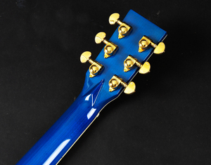 Acolchado de arce azul color <span class=keywords><strong>deluxe</strong></span> 41 pulgadas <span class=keywords><strong>guitarra</strong></span> acústica hecho a mano de madera maciza guitarras - Product Image 4