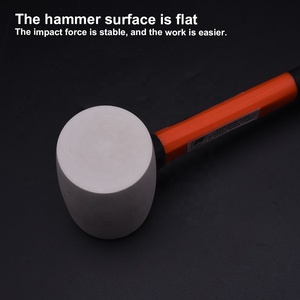 Martillo de Goma Blanco HARDEN de 225g, 450g, 680g con Mango de Fibra de Vidrio para Construcción - Product Image 3