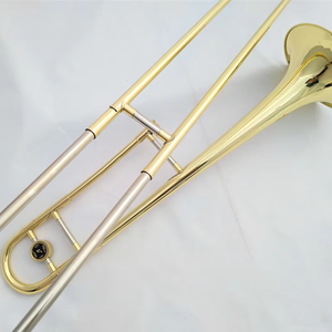 Venta al por mayor/OEM/<span class=keywords><strong>Precio</strong></span> de fábrica, Trombón alto dorado lacado, <span class=keywords><strong>instrumento</strong></span> musical occidental Universal, <span class=keywords><strong>corneta</strong></span> de latón en afinación Bb - Product Image 4