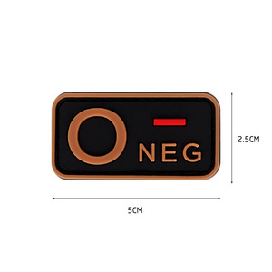 ป้ายแขนเรืองแสง PVC แสดงหมู่เลือด A+ <span class=keywords><strong>B</strong></span>+ AB+ <span class=keywords><strong>O</strong></span>+ สำหรับติดเสื้อผ้า รูปทรงสี่เหลี่ยมผืนผ้า ทำจากยางนิ่ม - Product Image 5