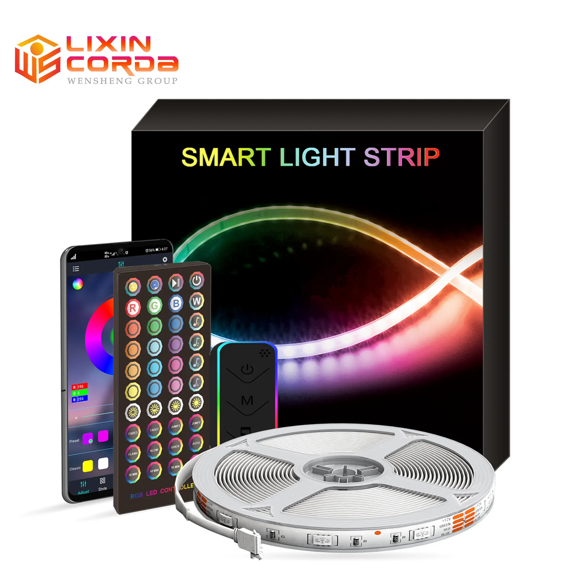 Music Sync Multi Color Led Light Strips With Wifi Controller Smart Motion Sensor Rgb Led Strip Lights
