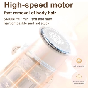 新しい電動2in1脱毛器 女性用 デュアルヘッドヘアトリマー 3Dフローティングブレード 鋸歯状プッシュカッター IPX6防水 - Product Image 5
