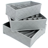 Boîte de rangement pliable en tissu écologique pour sous-vêtements, soutien-gorge, placard, avec un seul niveau pour vêtements et literie
