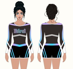 Vente en gros d'uniformes de pom-pom girl personnalisés, tissu spandex à haute élasticité pour les équipes <span class=keywords><strong>Allstar</strong></span> et Elite, tenue Cheer pour les équipes de filles - Product Image 6