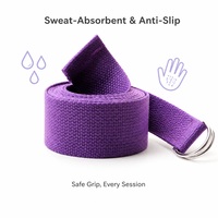 Pilates Barre Bio-Baumwoll-Stretchband mit D-Ring, verstellbar, strapazierfähig, rutschfest für Unisex Ballett, Tanz, Flexibilität und Splits