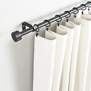 Barras de Cortina Ajustables para el Hogar con Terminales Simples para Ventanas de 48 a 84 Pulgadas, Barra de Cortina Moderna Negra - Product Image 6
