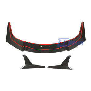 Alerón delantero de fibra de carbono seca estilo DM con divisores laterales para Lamborghini Huracan LP610 2014-2017 - Product Image 4