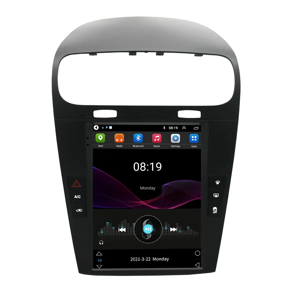 เครื่องเล่นมัลติมีเดียสเตอริโอในรถยนต์แอนดรอยด์สำหรับ Jeep Dodge Coolway 2012-2020 9.7 "หน้าจอแนวตั้งเสียง GPS BT WiFi Mirror Link Radio
