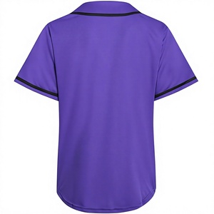 Camiseta de Béisbol Unisex Estampada de Talla Grande, Manga Corta, Cierre de Botones, Absorbe la Humedad, Color Sólido, Ropa Deportiva para Adultos con Protección UPF - Product Image 2