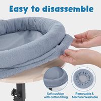 Chaise de bureau intérieure en laine pour chat, rotative à 360° et réglable, avec étagère, lit et nid doux amovible et lavable à placer près de la chaise
