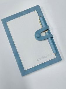 Leather <b>Button</b> Pocket Notebook Pen Set with <b>Magnetic</b> Wireless Charging Power Bank & USB Flash for 2025 New Business Gift Items - Product Image 6
