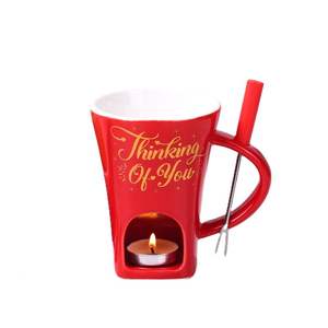 Tasse à chocolat en céramique pour couple, pour la Saint-Valentin, Noël, bouilloire à <span class=keywords><strong>feu</strong></span> pour la crème glacée, fondue au fromage - Product Image 6