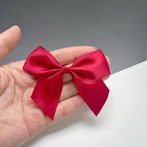 Bestking Polyester Handmade Nhỏ Tươi Màu Đỏ Hoa Ribbon <span class=keywords><strong>Bow</strong></span> Phụ Kiện Căng Vòng Giáng Sinh Sinh Nhật Mũ Hoa - Product Image 6