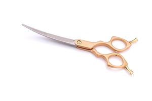 전문 알루미늄 합금 핸들 곡선 블레이드 JP440C 고품질 애완 동물 가위 개 손질 절단 가위 MX280 - Product Image 3