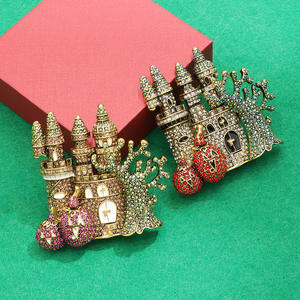 XILIANGFEIZI Halloween grande taille château citrouille broche mode habillage broche fille vêtements et accessoires transfrontalier - Product Image 4