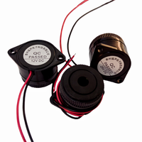 FSD-2910 Zumbador de 12V 24V, 30MM de Diámetro, 24.5MM de Altura, Zumbador Piezoeléctrico de 100dB, Sonido Intermitente, Tipo Activo, DC 3500Hz, con Cable