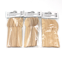 Ensemble de vaisselle jetable en bambou naturel, biodégradable, pour mariage, fête, logo personnalisé, cuillère, fourchette, couteau pour utilisation en avion
