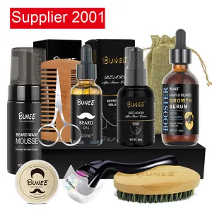 Herren Geschenk box Custom Packaging Kit Bart glätter Kamm Pflege Kit Friseur Bart Produkt Erfrischungen Bart Kit