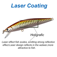 Leurre dur LUTAC Original Factory Suspending Minnow 90MM 11.4G, profondeur de plongée 1.0M, support OEM personnalisé, matériel de pêche pour pêcheurs