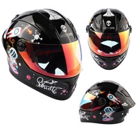 Casque pour enfants du commerce extérieur transfrontalier pour garçons filles pour et moto utiliser matériau ABS couleur noire modèle XPB K800