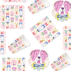 DAMAI - Juego de Vajilla Desechable con Diseño de Perros, Platos, Vasos y Servilletas de Papel para Fiestas Infantiles - Product Image 4