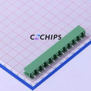 KF2EDGV-7.62-12P Plug-in Terminal Block Through hole,P=7.62mm Connector Board-to-Board / Socket - Open 1x12P 7.62mm Green - Product Image 2