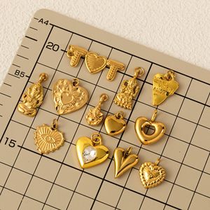 Manna Love <span class=keywords><strong>serie</strong></span> san valentino in acciaio inox 18K oro ciondoli a cuore impermeabile per la creazione di gioielli - Product Image 2