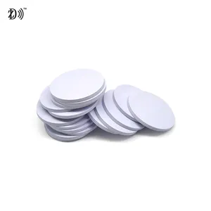 Perekat RFID Tag/18/20/25/30/35Mm Bulat NFC Koin PVC Di Logam Tag RFID NFC Tag