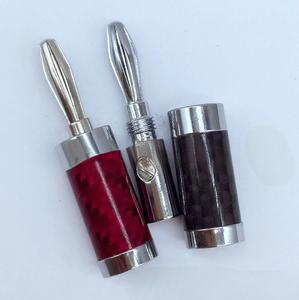 Audiophile Banana Plug 8,0mm chapado en rodio fibra de carbono altavoz <span class=keywords><strong>Terminal</strong></span> conector Audio amplificador placa macho Banana adaptadores - Product Image 6