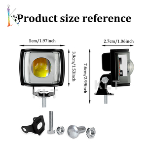 Luces de Trabajo LED de Alta Potencia <span class=keywords><strong>Calite</strong></span>, 4000 Lúmenes, 12-24V, para Tractores, Motocicletas, ATV y Camiones, Lámpara Antiniebla Universal para Conducción - Product Image 4
