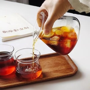 Caffettiera a bocca larga con fondo chiuso <span class=keywords><strong>in</strong></span> <span class=keywords><strong>vetro</strong></span> <span class=keywords><strong>borosilicato</strong></span> ad alta resistenza al calore, infusore per tè, tazza <span class=keywords><strong>da</strong></span> caffè soffiata a mano - Product Image 1