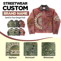 Fournisseur OEM de vestes en jean pour hommes sur mesure, vêtements vintage de luxe à la mode, veste en jean premium pour hommes