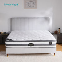 Matelas d'hôtel de luxe 2026 pour commande en gros, matelas hybride double en mousse à mémoire de forme, Colchao en boîte, matelas confortable King Size à ressorts ensachés