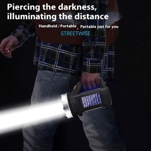 Nhà máy tùy chỉnh OEM ngoài trời tìm kiếm ánh sáng ABS cơ thể công suất cao có thể sạc lại không thấm nước di động tầm xa dẫn đèn pin - Product Image 3