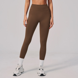 Leggings Deportivos de Cintura Alta para <span class=keywords><strong>Mujer</strong></span>, con Logotipo Personalizado, Transpirables, Sin Costura Delantera, Efecto Levanta Glúteos, para Yoga - Product Image 3