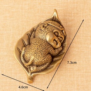 Trofeo de Escritorio Antiguo de Cobre con Diseño de Mono del Zodiaco, Mitología Negra de Wukong, Fuego Infernal, <span class=keywords><strong>Buda</strong></span> Victorioso - Product Image 5