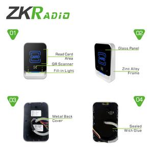 タッチキーパッドOSDP出力QrコードリーダーPINキーパッドドアアクセス制御カードリーダーアクセス制御セキュリティシステム - Product Image 4