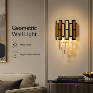 Lámpara de pared LED acrílica moderna para interiores, con marco de metal, E27, 2W, CCT seleccionable, para dormitorio, sala de estar, hogar, hotel, villa, proyecto. - Product Image 2